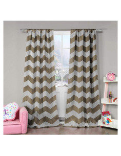 Cortinas Opacas Aislantes Duck River Textile Fifika 2 Paneles 99x213 cm Taupe