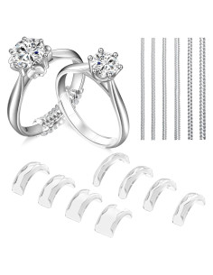 Ajustadores de Talla de Anillos Coopache 14PCS Silicona Transparente