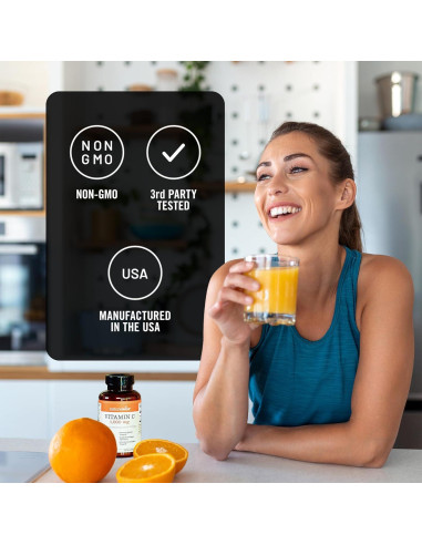 NatureWise Vitamina C 1000mg Vegana - 60 Cápsulas Antioxidantes