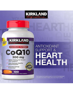 Kirkland CoQ10 300 mg 100 Softgels Antioxidante 2