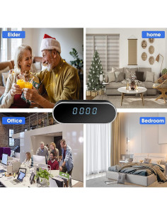 Reloj Cámara Oculta Inalámbrica Ehomful HD 1080P Vigilancia 2