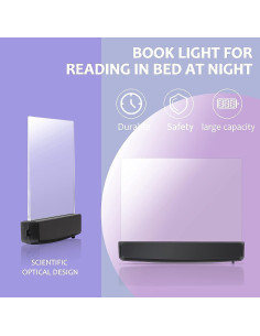 Luz de Libro LED Cuifati, Recargable, 105g, Ajustable 2