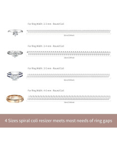 Ajustador de Tamaño de Anillo Ottemax - 12 Piezas, 4 Tamaños 2