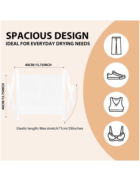 Bolsa para Secar Zapatos NMQHPA 40x40 cm Malla Crema 1 Paquete