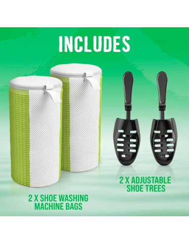Bolsa de Lavado de Zapatos Rockin'Green - 2 Piezas