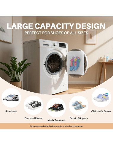 Bolsa para Secar Zapatos NMQHPA 40x40 cm Malla Crema 1 Paquete