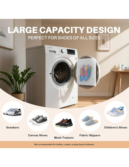 Bolsa para Secar Zapatos NMQHPA 40x40 cm Malla Crema 1 Paquete