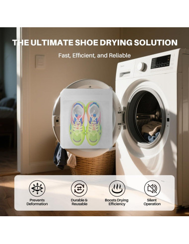 Bolsa para Secar Zapatos NMQHPA 40x40 cm Malla Crema 1 Paquete