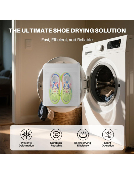 Bolsa para Secar Zapatos NMQHPA 40x40 cm Malla Crema 1 Paquete