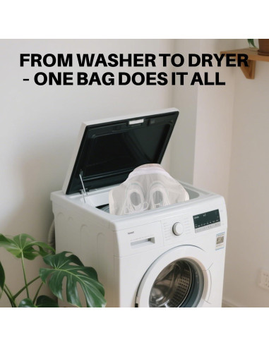 Bolsa para Secar Zapatos NMQHPA 40x40 cm Malla Crema 1 Paquete