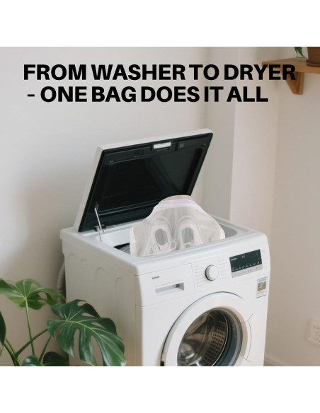 Bolsa para Secar Zapatos NMQHPA 40x40 cm Malla Crema 1 Paquete