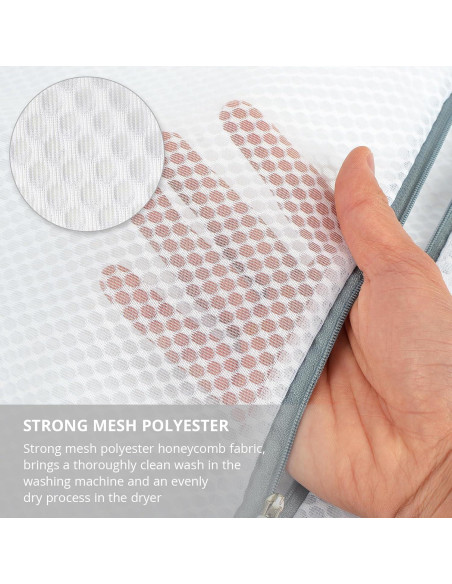 Paquete de 3 Bolsas de Lavandería Geiteoa 15x18 cm Malla