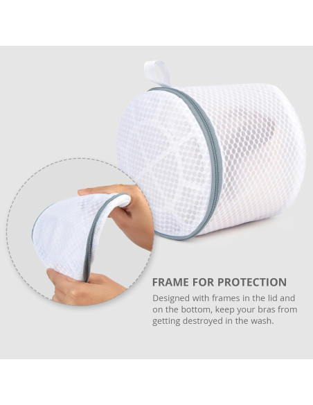 Paquete de 3 Bolsas de Lavandería Geiteoa 15x18 cm Malla