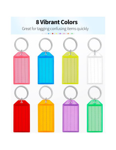Etiquetas de Llave Uniclife 20 Pcs Multicolor Resistente 2