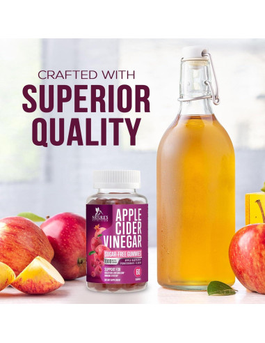 Gomitas de Vinagre de Sidra de Manzana Nature's Nutrition 1000mg - 60 Unidades