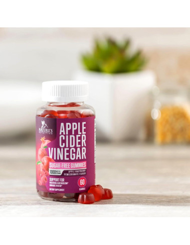 Gomitas de Vinagre de Sidra de Manzana Nature's Nutrition 1000mg - 60 Unidades