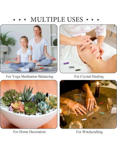 Conjunto de 20 Varitas de Cristal Aventurina Verde QINJIEJIE