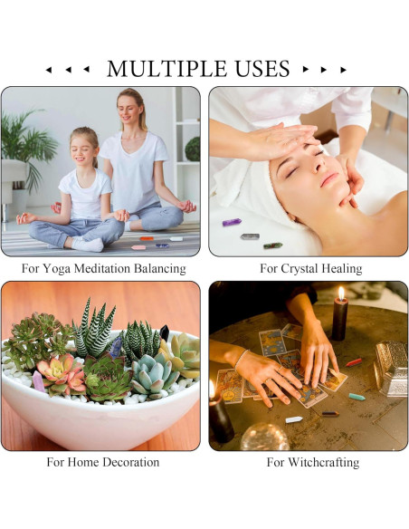 Conjunto de 20 Varitas de Cristal Aventurina Verde QINJIEJIE