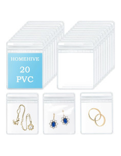 Bolsas de Joyería Transparente HOMEHIVE 20 Pcs Antioxidante