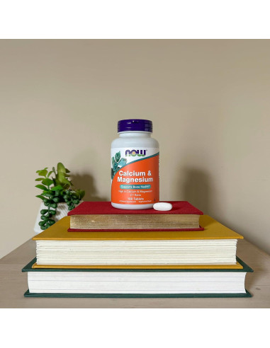 Suplemento de Calcio y Magnesio NOW 2:1 Alta Potencia 100 Tabletas
