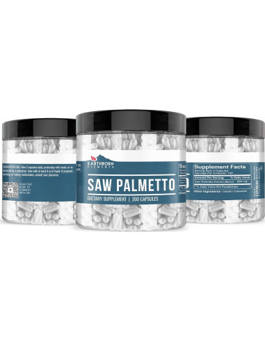 Cápsulas de Saw Palmetto Elementos de la Tierra 200 Unidades