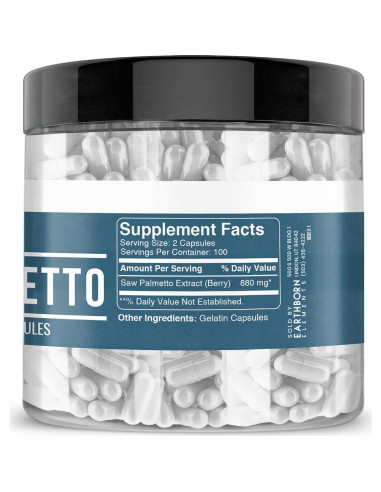 Cápsulas de Saw Palmetto Elementos de la Tierra 200 Unidades