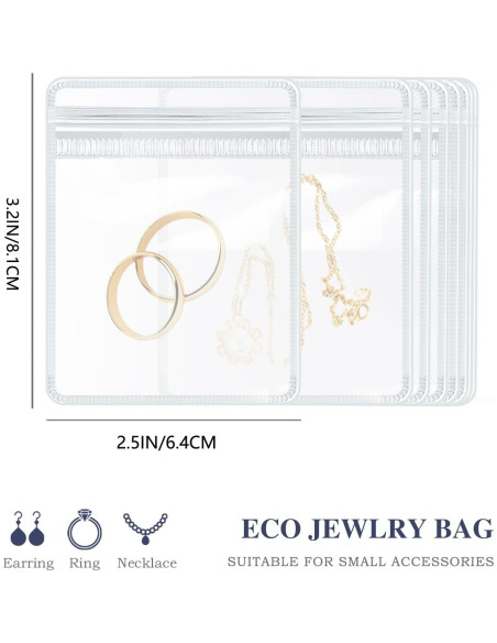 Bolsas de Joyería Transparente HOMEHIVE 20 Pcs Antioxidante