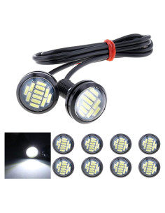 10 Luces LED DriSentri 18mm Circulación Diurna 12V Blancas