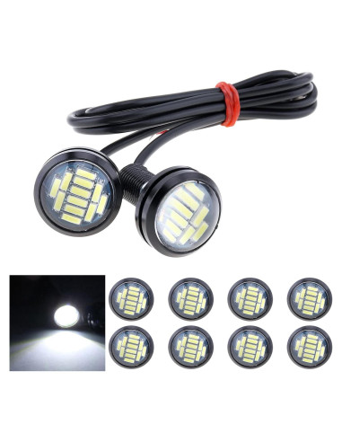 10 Luces LED DriSentri 18mm Circulación Diurna 12V Blancas