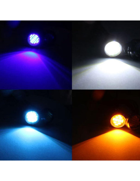 10 Luces LED DriSentri 18mm Circulación Diurna 12V Blancas