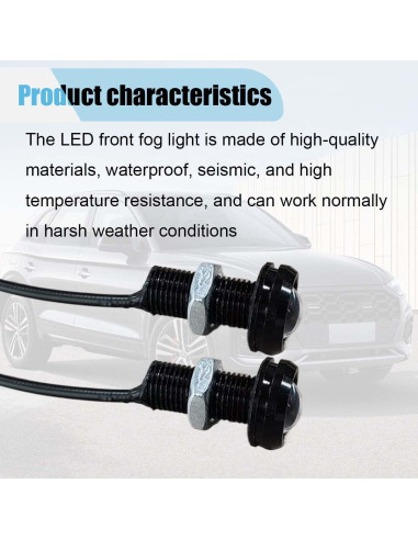 10 Luces LED Ojo de Águila KITUREK 12V Impermeables Rojo