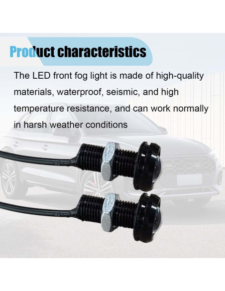 10 Luces LED Ojo de Águila KITUREK 12V Impermeables Rojo