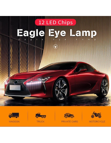 10 Luces LED DriSentri 18mm Circulación Diurna 12V Blancas