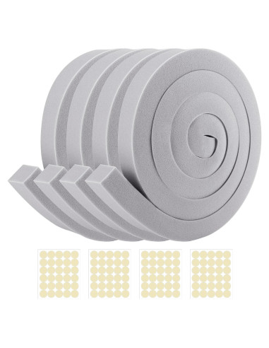 Cinta de Espuma Selladora para Aire Acondicionado moonoom 4 Pcs 2.54cm x 1.98m