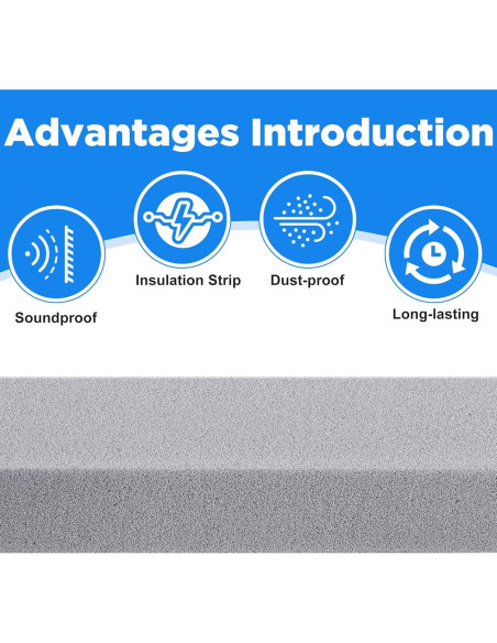 Cinta de Espuma Selladora para Aire Acondicionado moonoom 4 Pcs 2.54cm x 1.98m