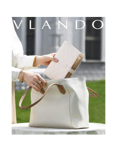 Organizador de Joyería de Viaje Vlando Blanco Crema 17.2x21.8cm 2