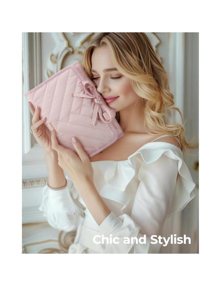 Estuche de Joyería de Viaje BAGSMART Rosa, 9 Compartimentos