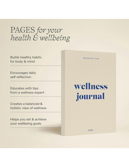 Diario de Bienestar Papier Tapa Dura Beige 21.5x15.3 cm