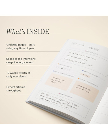 Diario de Bienestar Papier Tapa Dura Beige 21.5x15.3 cm