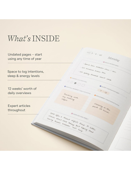 Diario de Bienestar Papier Tapa Dura Beige 21.5x15.3 cm