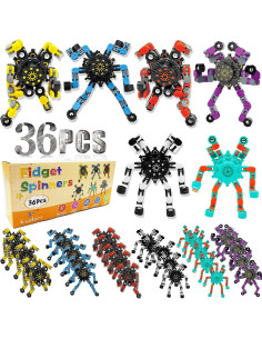 Spinner Antiestrés Transformable Szcuelz 36PC Juguete Sensorial 2