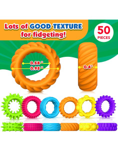 Anillos Sensoriales Antiestrés KLT - Paquete de 50 Unidades 2