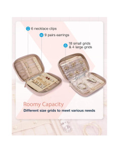 Organizador de Joyería de Viaje BAGSMART Rosa 24.4x5.1x17cm 2