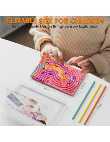 Tablero Sensorial Antiestrés SPKWIS Rosa 16.5x11.2cm para Niños