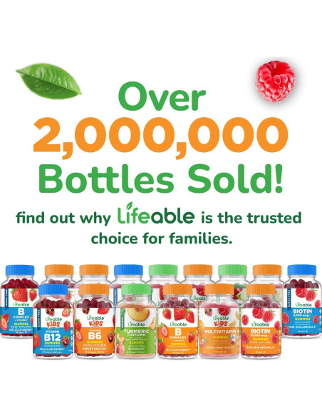 Gomas de Vitamina D Sin Azúcar Lifeable 5000 UI 90 Gomas