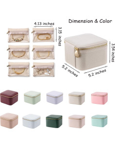 Organizador de Joyas de Viaje Vlando - 6 Bolsillos Terciopelo 2