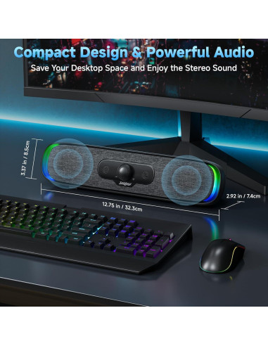 Altavoces Bluetooth Soulion R200 con Luz LED y USB