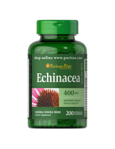 Suplemento Herbal Equinácea Puritan's Pride 400mg 200 Cápsulas