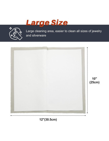 Paño de Limpieza de Joyería CATFILIN 2 Piezas 100% Algodón