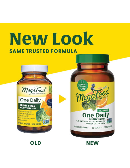 MegaFood One Daily Multivitamina Sin Hierro - 90 Tabletas MegaFood One Daily Multivitamina Sin Hierro - 90 Tabletas
